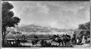 König Gustav III. in der Schlacht von Valkeala
